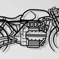 Mô hình trang trí treo tường BMW K1100 Cafe Racer in 3D - Thumbnail 1