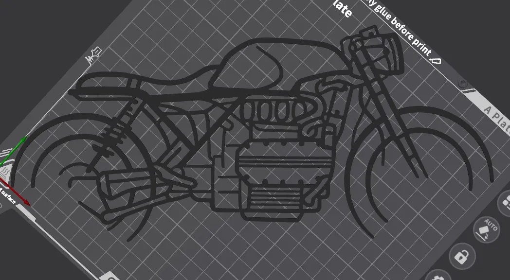 Mô hình trang trí treo tường BMW K1100 Cafe Racer in 3D - Image 2