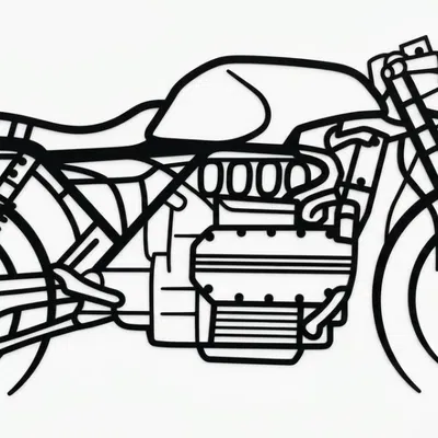 Mô hình trang trí treo tường BMW K1100 Cafe Racer in 3D