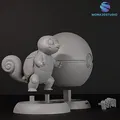 Mô hình 3D Squirtle & Pokeball Display Stand (STL) - Bộ chi tiết đa mảnh - Thumbnail 7