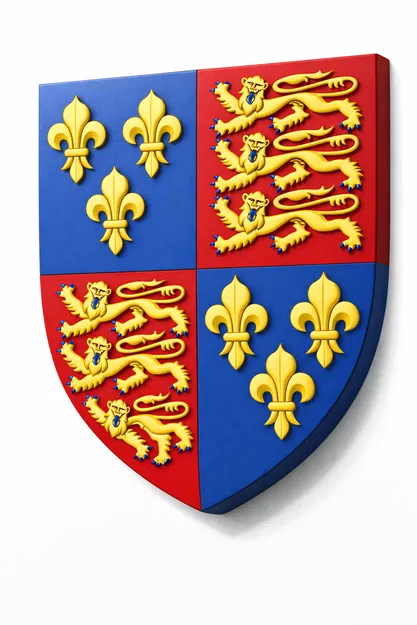 Mô hình khiên huy hiệu hoàng gia Vua Henry V thời Trung cổ - Image 1