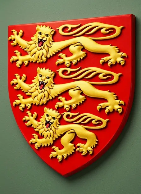 Huy hiệu Vương triều Plantagenet - Phù điêu lịch sử Hoàng gia Anh - Image 1