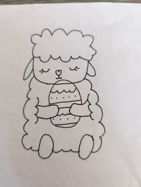 Khuôn cắt bánh quy hình cừu Phục sinh - Image 1