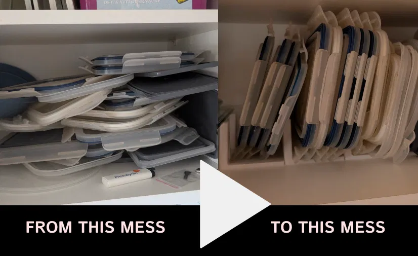 Giá đỡ nắp hộp đựng thực phẩm dạng mô-đun (Tupperware/IKEA...) - Image 1