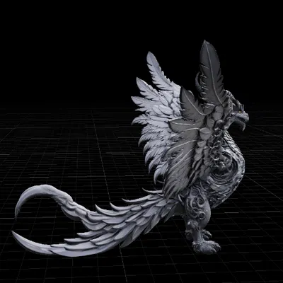 Mô hình Rồng Phượng hoàng Phoenix Dragon tinh xảo cho in 3D