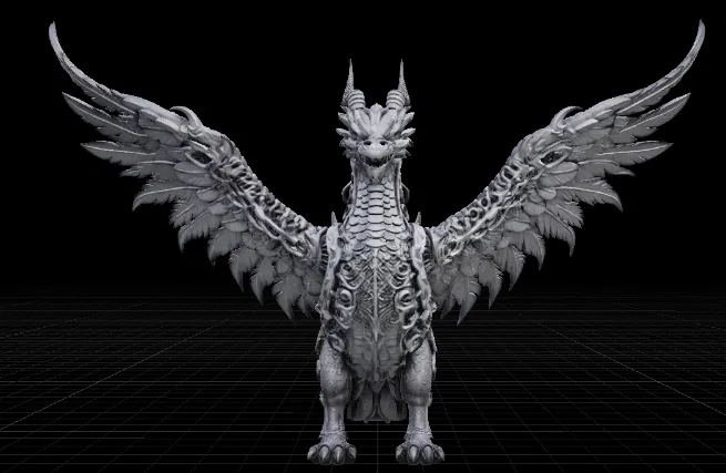 Mô hình Rồng Phượng hoàng Phoenix Dragon tinh xảo cho in 3D - Image 2