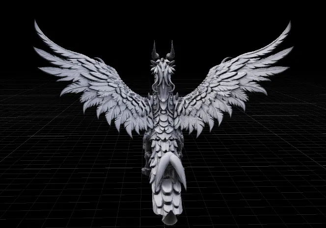 Mô hình Rồng Phượng hoàng Phoenix Dragon tinh xảo cho in 3D - Image 3