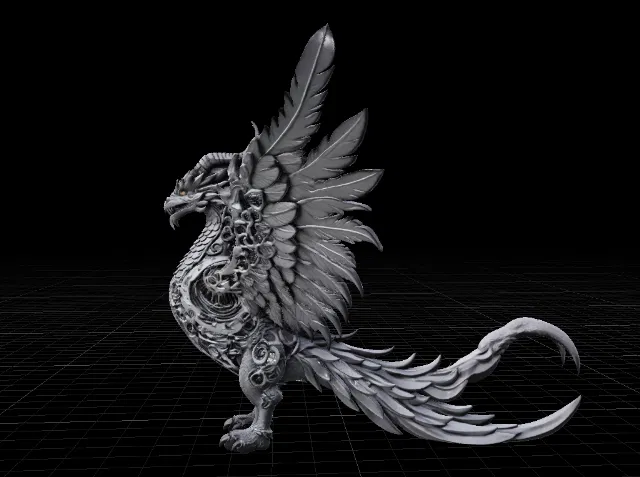 Mô hình Rồng Phượng hoàng Phoenix Dragon tinh xảo cho in 3D - Image 4