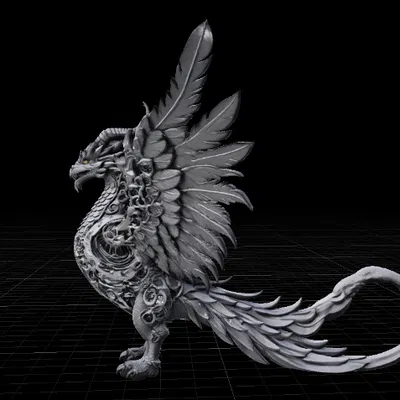 Mô hình Rồng Phượng hoàng Phoenix Dragon tinh xảo cho in 3D