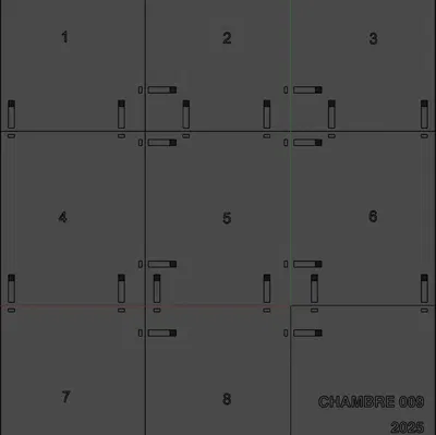 Tác phẩm điêu khắc treo tường 3D Chambre 009