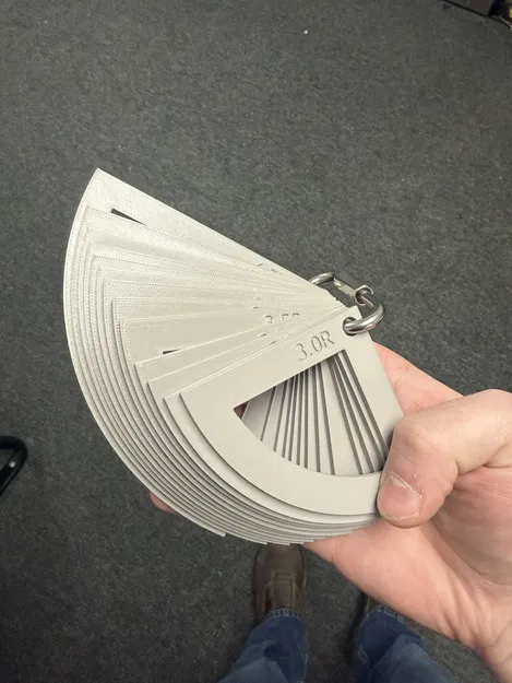 Thước đo bán kính (Radius Templates) hệ Imperial từ 3 inch đến 4.5 inch - Image 1