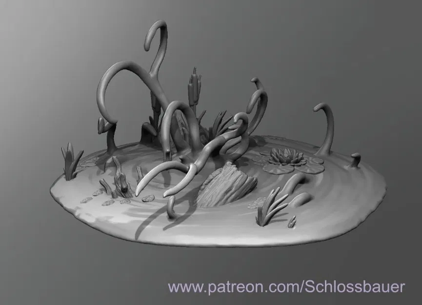 Mô hình tiểu cảnh đầm lầy Coldmire Pond cho game D&D và Tabletop - Image 1