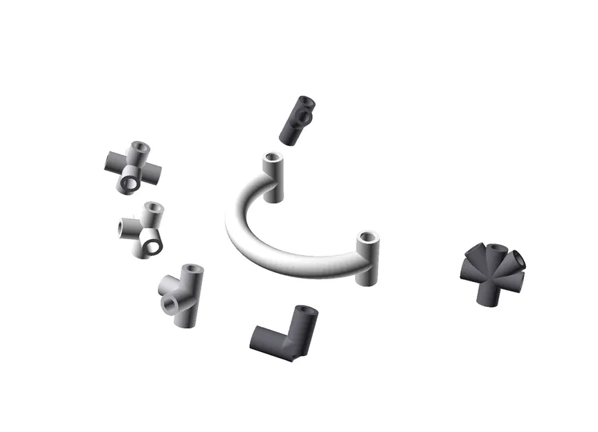 Bộ Khớp Nối Mô-Đun Cho Hệ Thống Giàn Leo Cây Trồng - Image 1