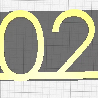 Mô hình chữ số 2026 trang trí bàn làm việc in 3D
