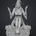 Mô hình 3D Phù thủy đêm huyền bí (Midnight Witch Ritual) đầy quyến rũ - Thumbnail 1