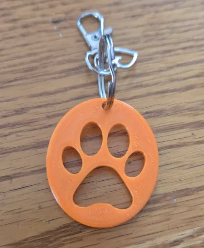 Móc khóa hình dấu chân cún (Dog paw keychain) - In 3D cực dễ - Image 1