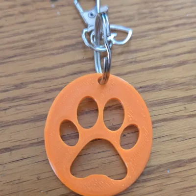 Móc khóa hình dấu chân cún (Dog paw keychain) - In 3D cực dễ