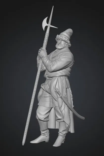 Mô hình 3D chiến binh Nga Streletsky Regiment chi tiết - Image 1