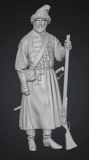 Mô hình 3D chiến binh xạ thủ Nga Streletc tinh xảo - Image 1