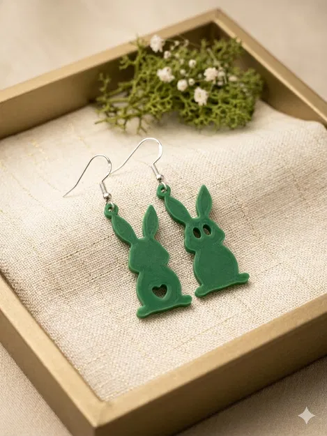 Bông tai thỏ cho Lễ Phục sinh - in nhanh trong 5 phút - Image 1