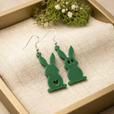 Bông tai thỏ cho Lễ Phục sinh - in nhanh trong 5 phút