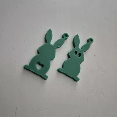 Bông tai thỏ cho Lễ Phục sinh - in nhanh trong 5 phút