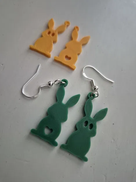 Bông tai thỏ cho Lễ Phục sinh - in nhanh trong 5 phút - Image 3