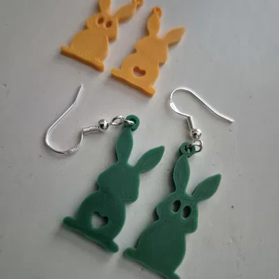 Bông tai thỏ cho Lễ Phục sinh - in nhanh trong 5 phút