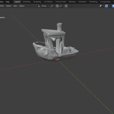Mô hình thuyền 3D Weird Trippy Benchy độc đáo trang trí bàn làm việc