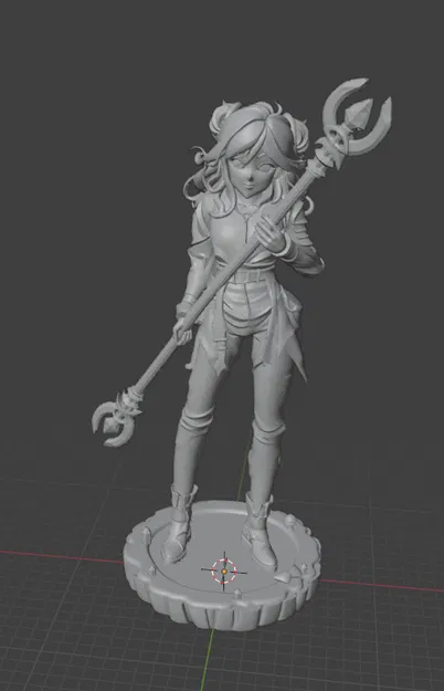 Mô hình nữ pháp sư cầm quyền trượng cho D&D và trò chơi nhập vai - Image 1