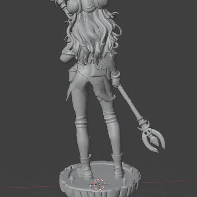 Mô hình nữ pháp sư cầm quyền trượng cho D&D và trò chơi nhập vai