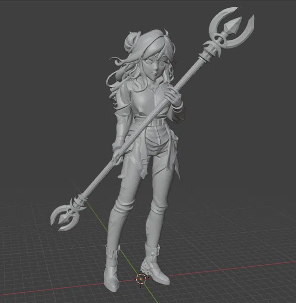 Mô hình nữ pháp sư cầm quyền trượng cho D&D và trò chơi nhập vai - Image 3