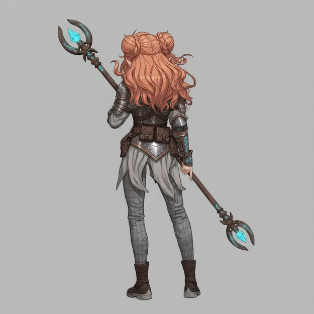 Mô hình nữ pháp sư cầm quyền trượng cho D&D và trò chơi nhập vai - Image 5