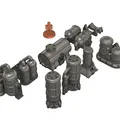 Bộ sưu tập bể chứa công nghiệp (Storage Tanks) cho sa bàn 3D - Thumbnail 1