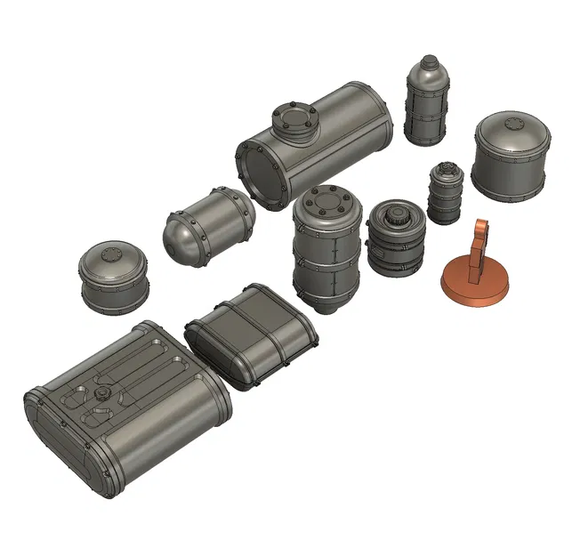 Bộ sưu tập bể chứa công nghiệp (Storage Tanks) cho sa bàn 3D - Image 10