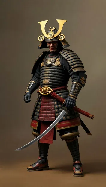 Mô hình Samurai Golden Crest - Tượng võ sĩ Nhật Bản ấn tượng - Image 2