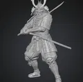 Mô hình 3D chiến binh Samurai (Golden Samurai) siêu chi tiết - Thumbnail 1