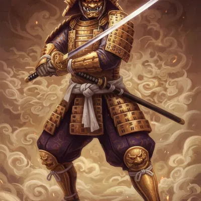 Mô hình 3D chiến binh Samurai (Golden Samurai) siêu chi tiết