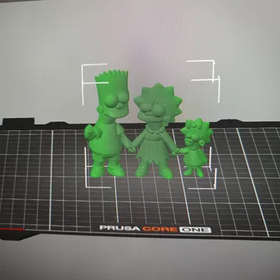 Mô hình 3D bộ ba nhân vật gia đình Simpson đáng yêu