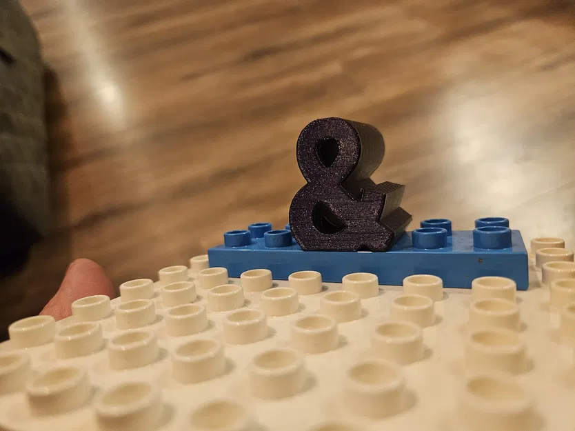 Mô hình ký hiệu Ampersand in 3D tương thích với bộ lắp ráp Duplo - Image 2