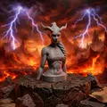 Tượng Bust Cô Nàng Tiefling Phong Cách Dark Fantasy - Thumbnail 1