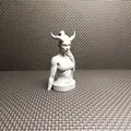 Tượng Bust Cô Nàng Tiefling Phong Cách Dark Fantasy - Thumbnail 2
