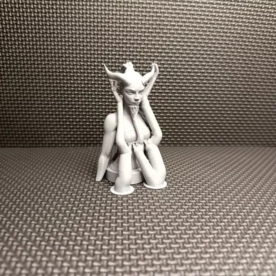 Tượng Bust Cô Nàng Tiefling Phong Cách Dark Fantasy
