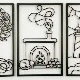 Tranh treo tường hiện đại [FREE STL + SVG] In dễ, không cần Support