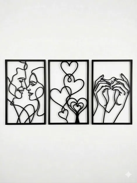 Tranh Treo Tường Hiện Đại [FREE STL + SVG] In Dễ Dàng Không Cần Support - Image 1