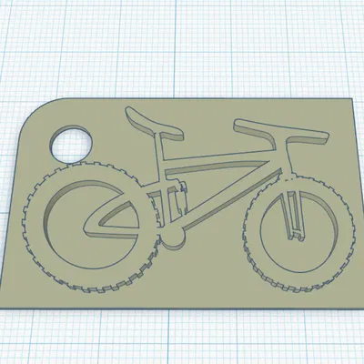 Móc khóa xe đạp địa hình (MTB keychain) in 3D phong cách