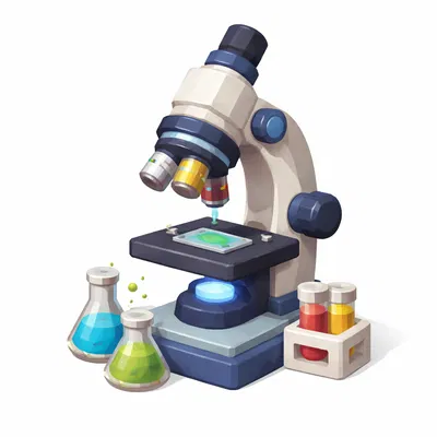 Mô hình Kính hiển vi Low Poly độc đáo - Tệp in 3D trang trí phòng Lab