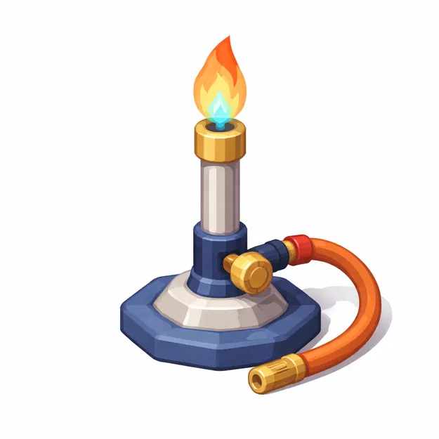 Mô hình Đèn Bunsen Low Poly cho game và trang trí - Image 1