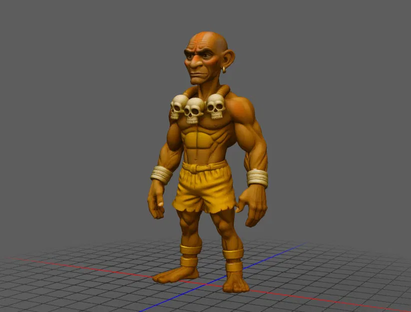 Mô hình 3D Dhalsim Street Fighter cực chất cho game thủ - Image 1