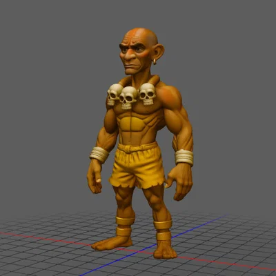 Mô hình 3D Dhalsim Street Fighter cực chất cho game thủ